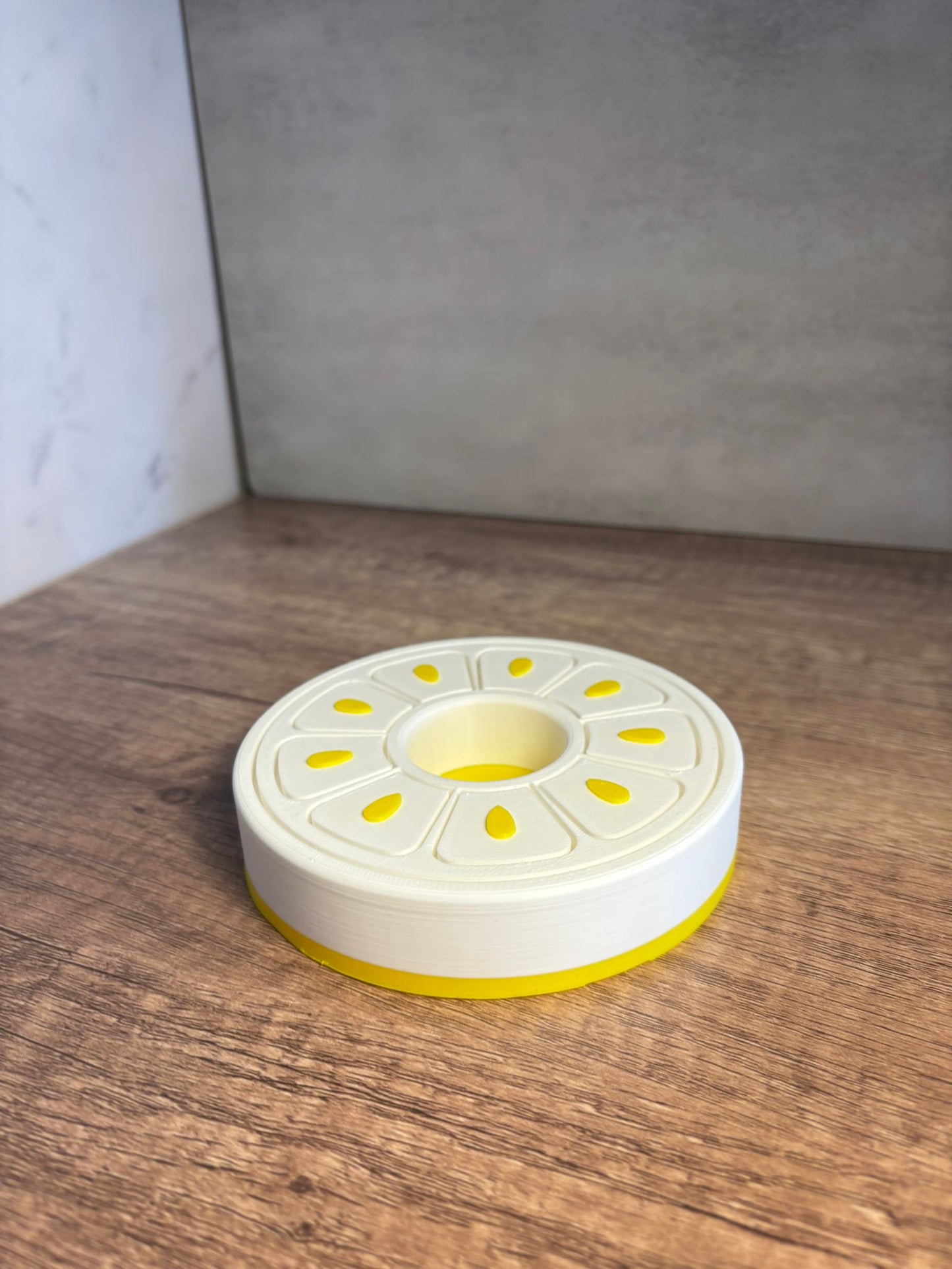 Teelichthalter 3D Druck | LED Teelicht Halter modern | Tischdeko rund | Geschenkidee | Deko Kerzenhalter | Wunschfarbe | 12 cm