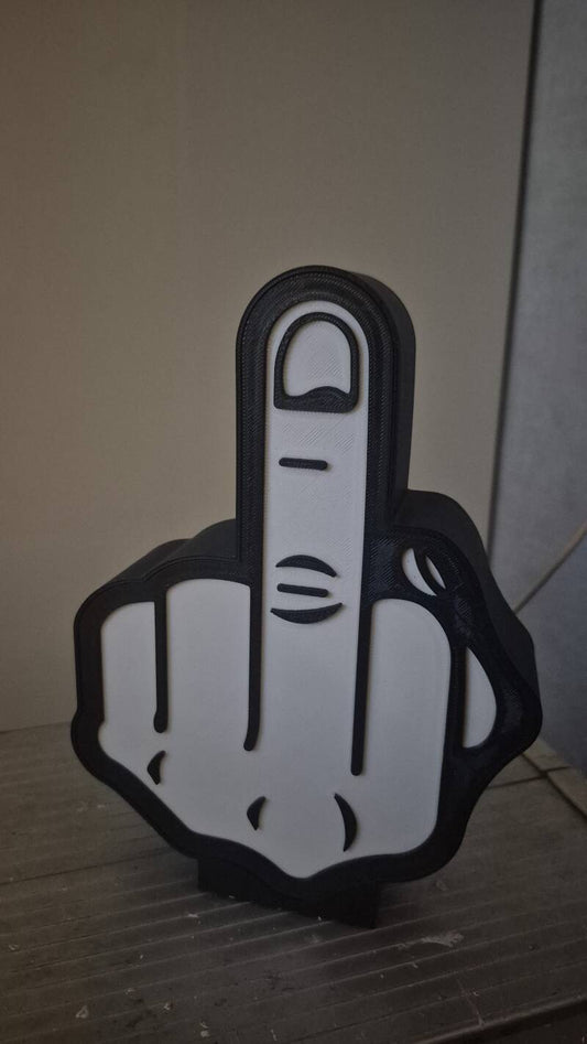3D Lampe „Mittelfinger“ – witzige Statement-Deko (ohne LED)