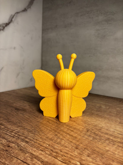 Schmetterling Deko aus 3D Druck | Minimalistische Butterfly Figur | Sommer Deko | Modernes Wohnaccessoire | Wunschfarbe | 12 cm