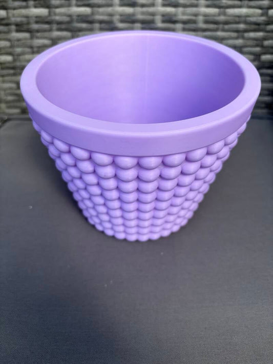 Blumentopf Bubble Design aus 3D-Druck – PLA, 13,5 cm hoch, 16 cm Durchmesser, Wunschfarbe
