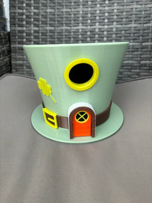 Vogelhaus im Hut-Design – 3D-Druck Gartendeko (Wunschfarbe möglich)