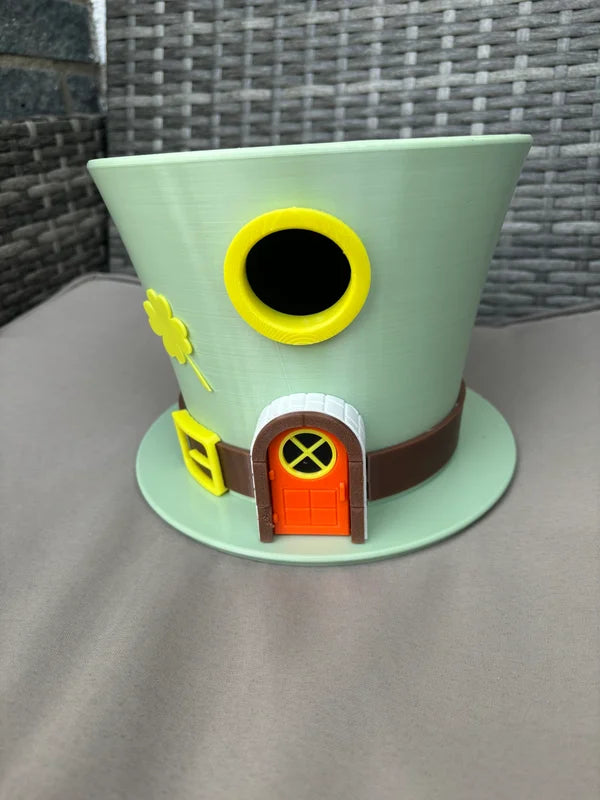 Vogelhaus im Hut-Design – 3D-Druck Gartendeko (Wunschfarbe möglich)