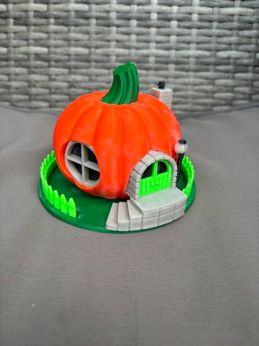 Märchenhaus Kürbis aus 3D-Druck – Herbst & Halloween Deko, PLA, Wunschfarbe
