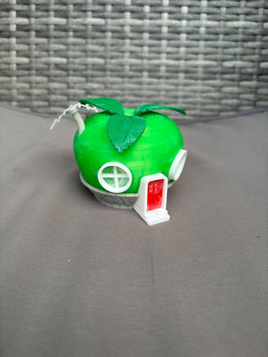 Märchenhaus Apfel aus 3D-Druck – Feenhaus, PLA, Wunschfarbe, Fantasy-Deko