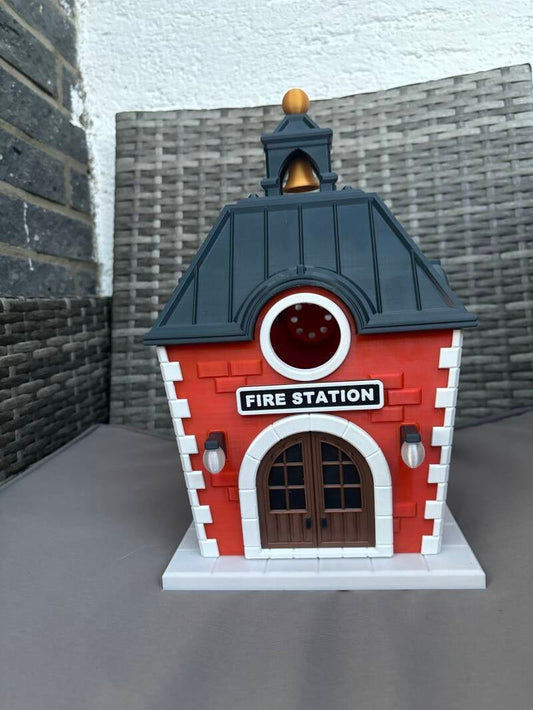Vogelhaus Feuerwache | 3D-Druck wetterfest | 25 cm hoch | Gartendeko