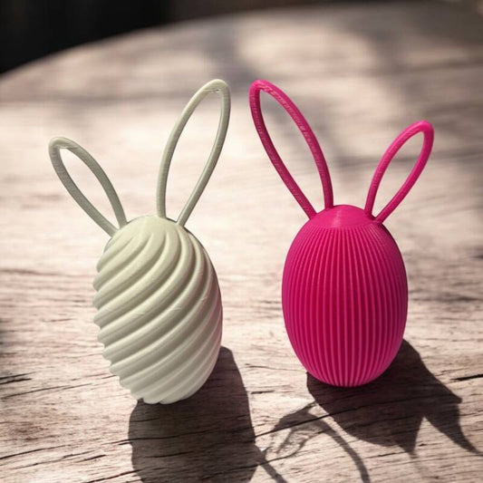 3D Hasen Deko – Spiral & Rillen Design | Osterdeko | Wunschfarbe