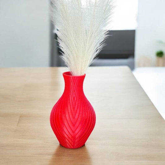 Spiralvase aus 3D-Druck – dynamische Struktur, 24 cm hoch, PLA, Wunschfarbe