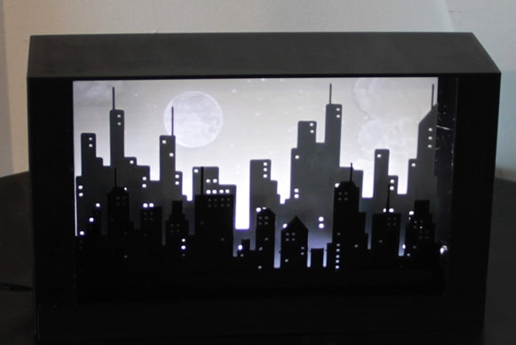 City Skyline Deko Lichtbox – 3D Druck | Stadt Silhouette | ohne LED