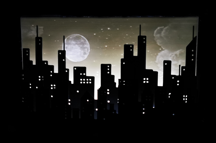 City Skyline Deko Lichtbox – 3D Druck | Stadt Silhouette | ohne LED